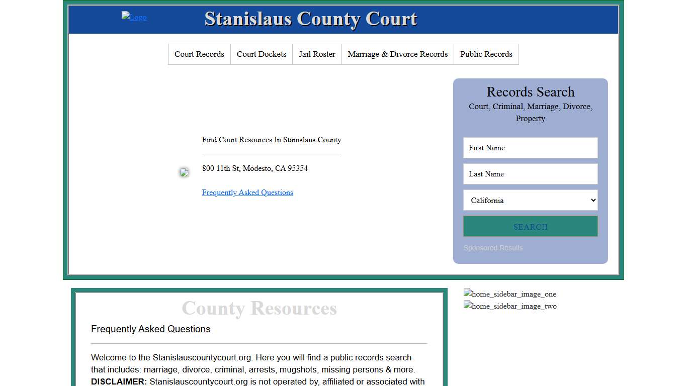 Stanislaus County Court Records Search