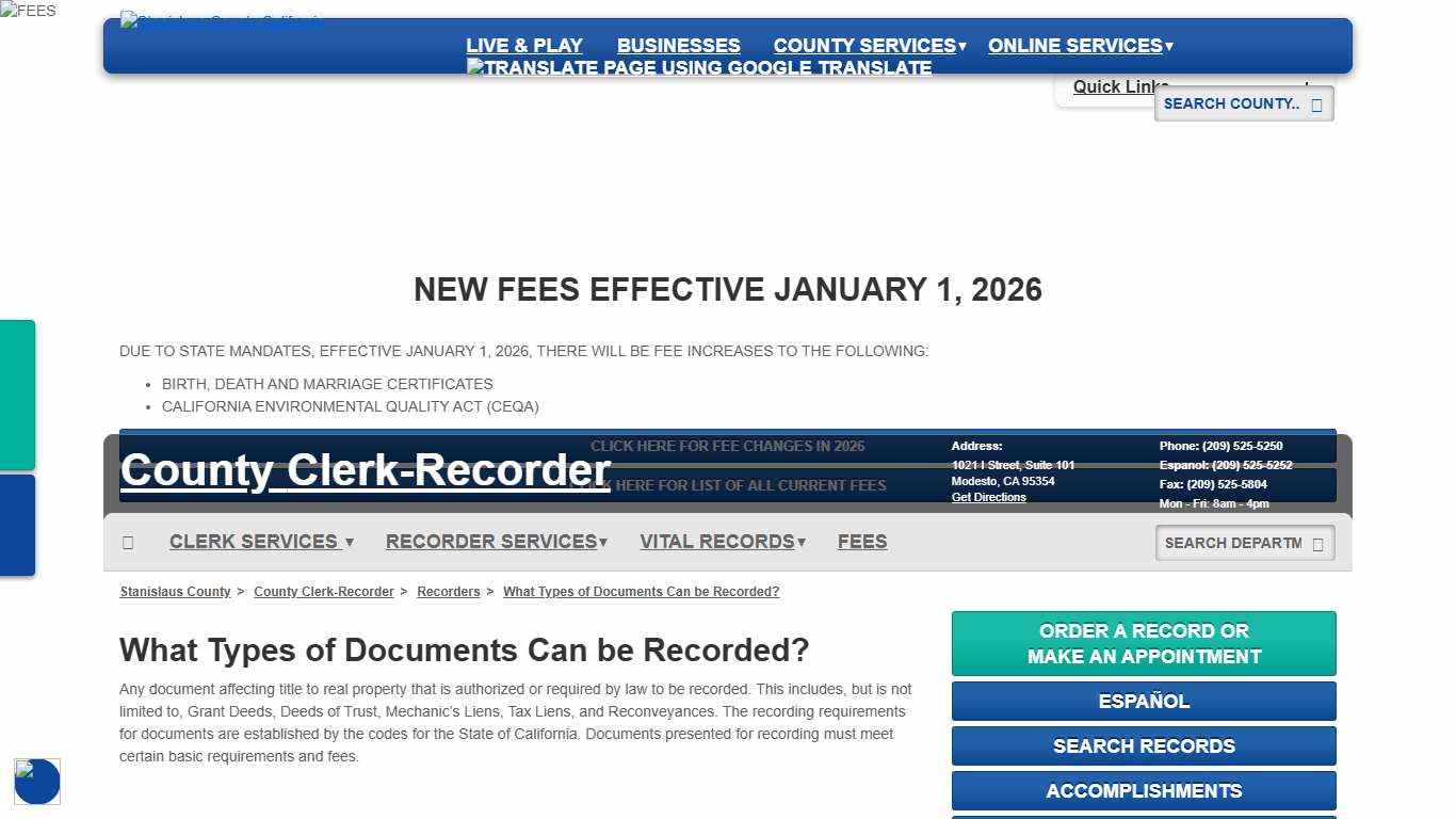 What Types of Documents Can be Recorded? - Clerk Recorder