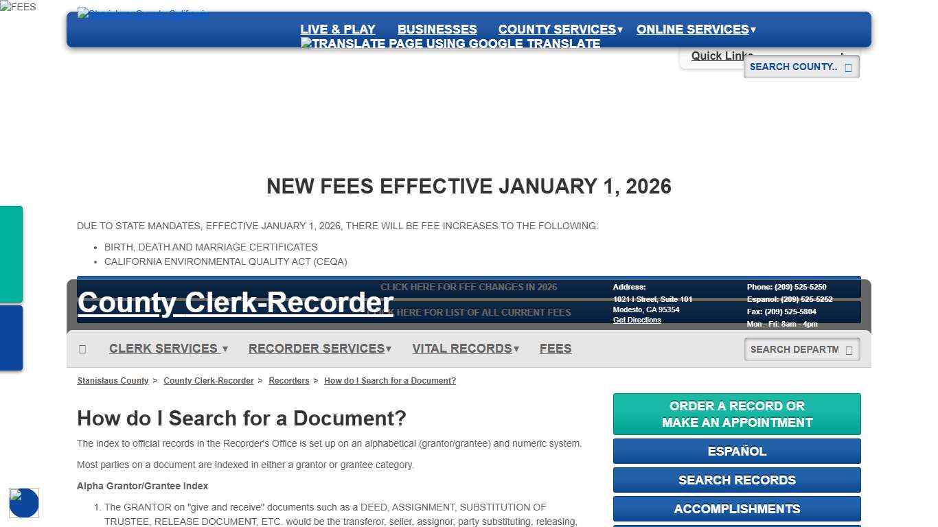 How do I Search for a Document? - Clerk Recorder